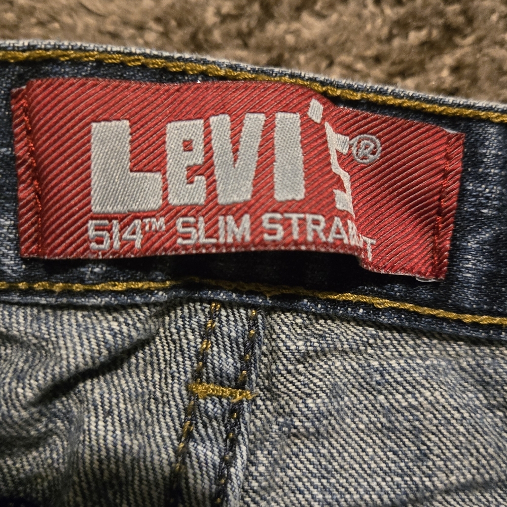 LEVIS slim straight distressed jeans 514 8reg 24/22 - Picture 5 of 9